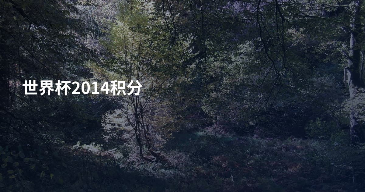 世界杯2014积分